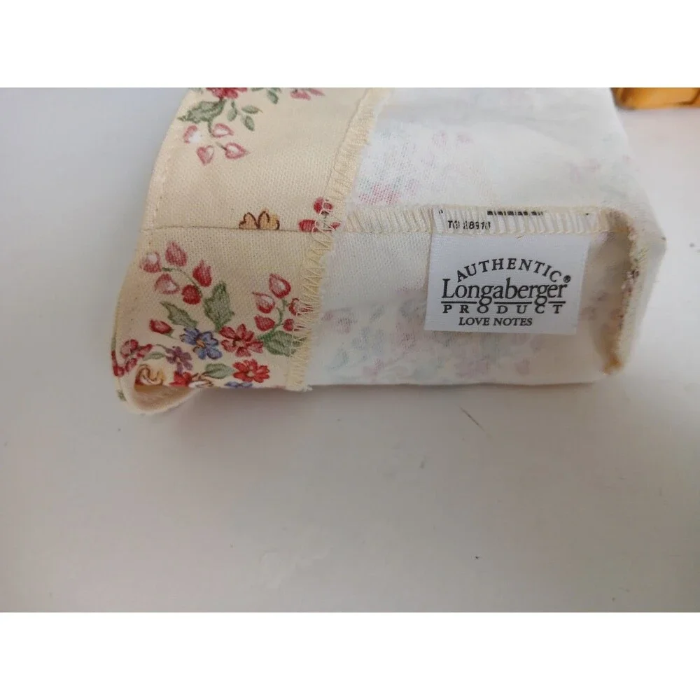 Longaberger 2001 Love Notes Basket W/ Liner & Tie On Heart Pamphlet